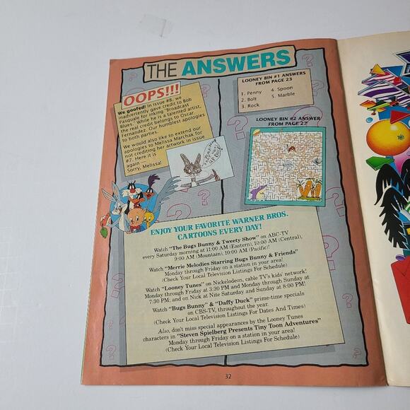 Looney Tunes Magazine & Bugs Bunny Magazine 90s Kids Vintage Comic Books Retro - Picture 7 of 8